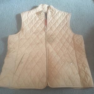 Lands end tan quilted vest